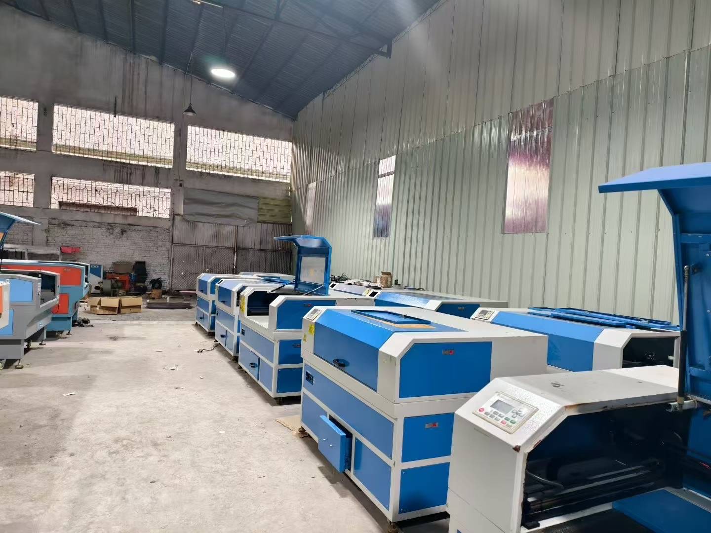 Laser cutting machine.