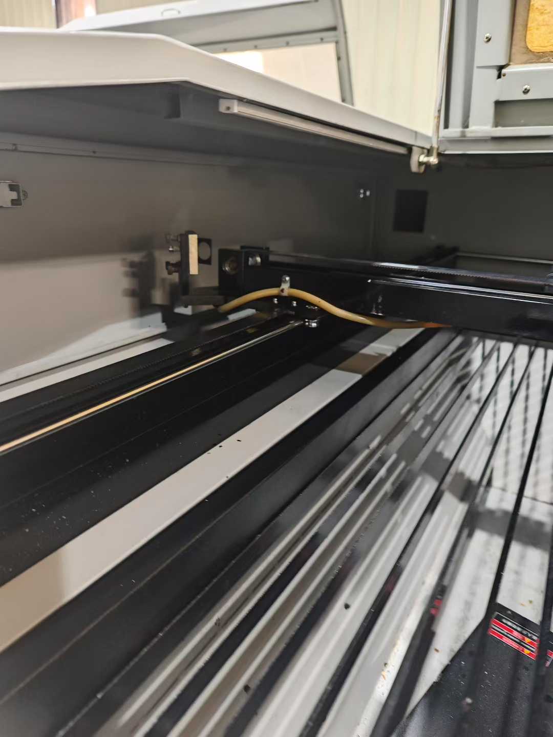 Laser cutting machine.