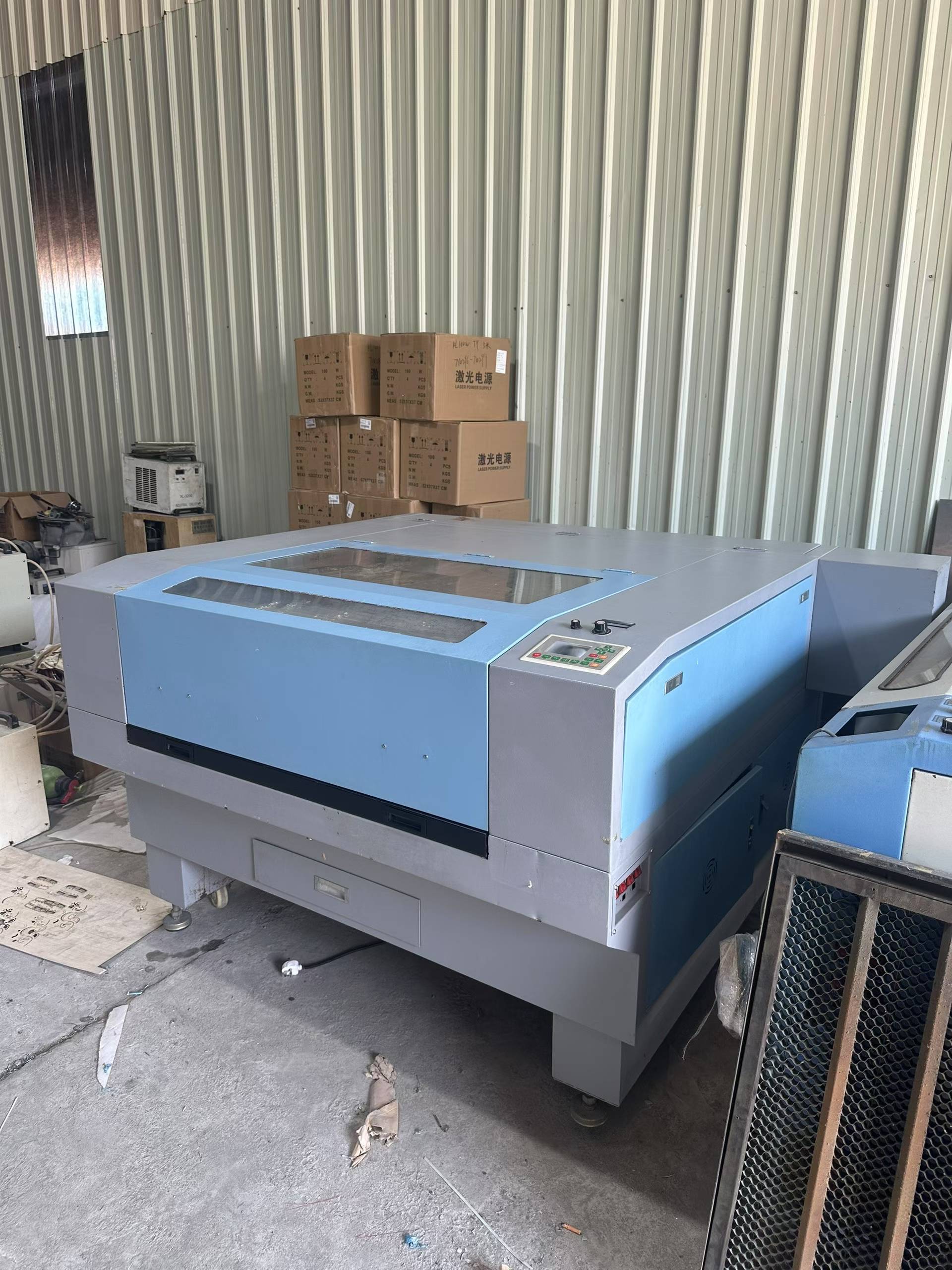Laser cutting machine.