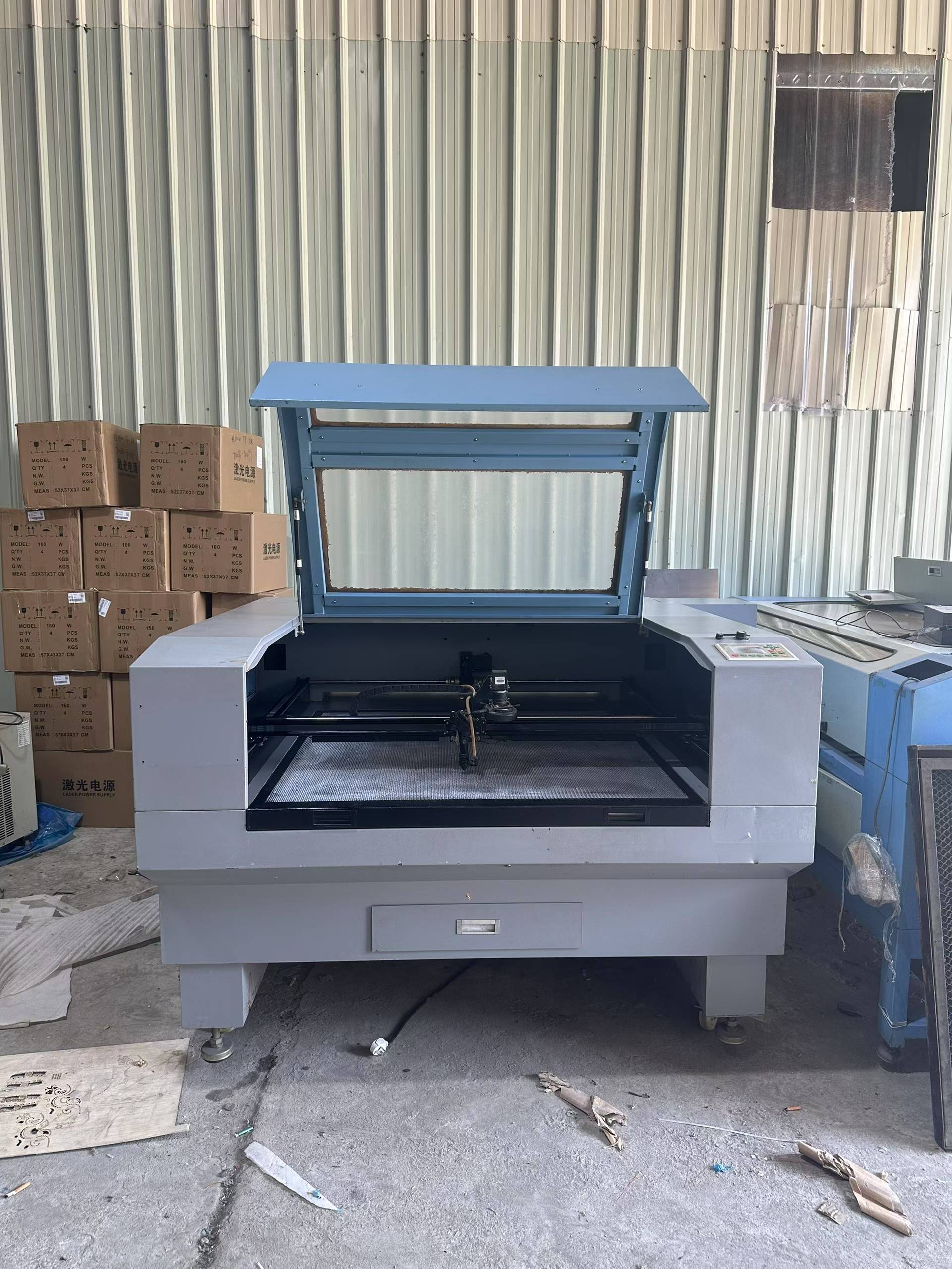 Laser cutting machine.