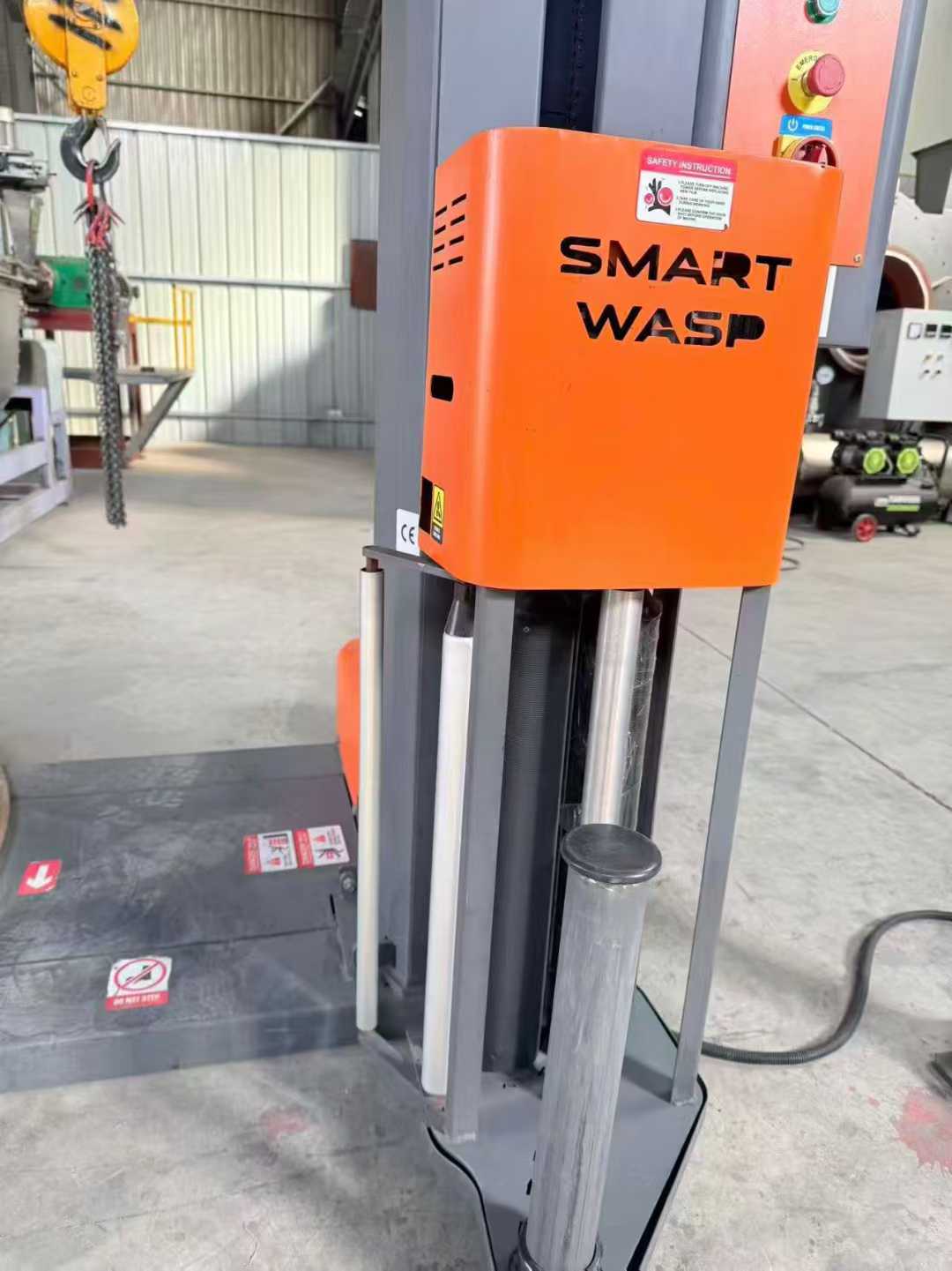 Large turntable packing machine.