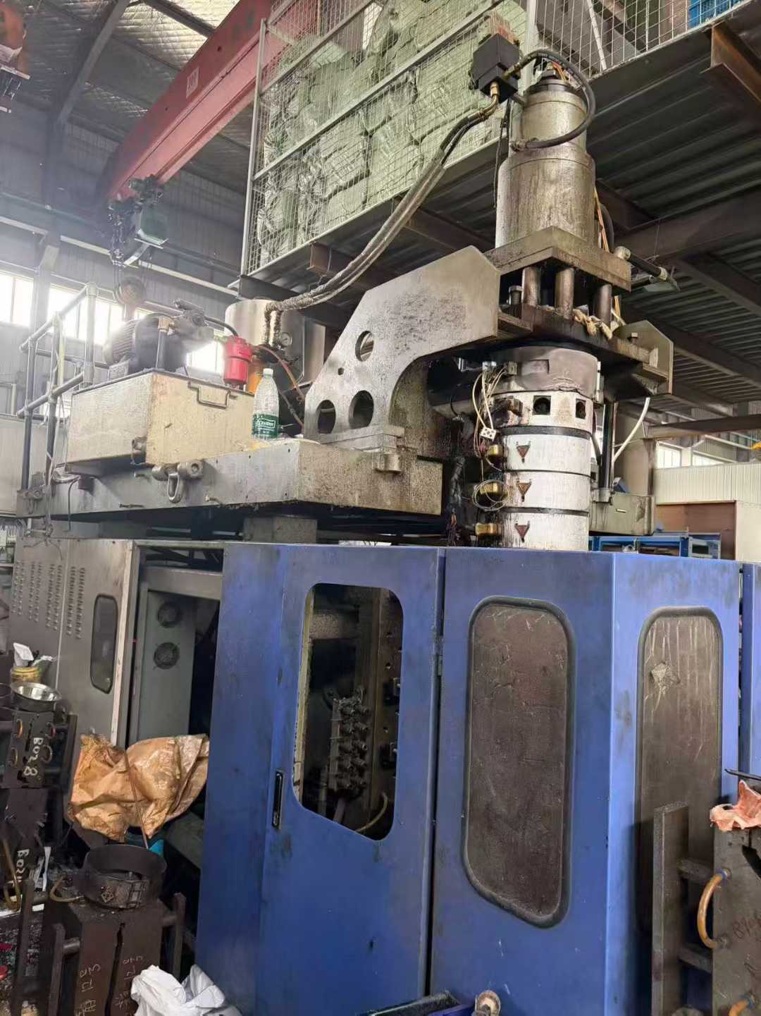 Blow molding equipment.