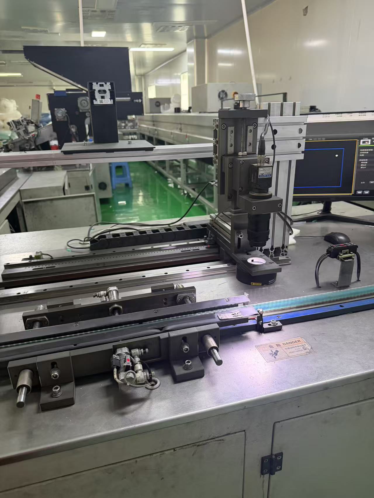 Adhesive needle applicator.