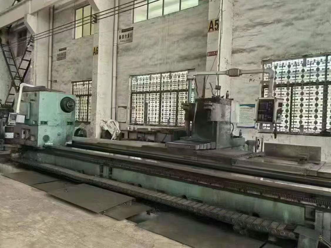 A 2-meter x 14-meter CNC horizontal lathe.