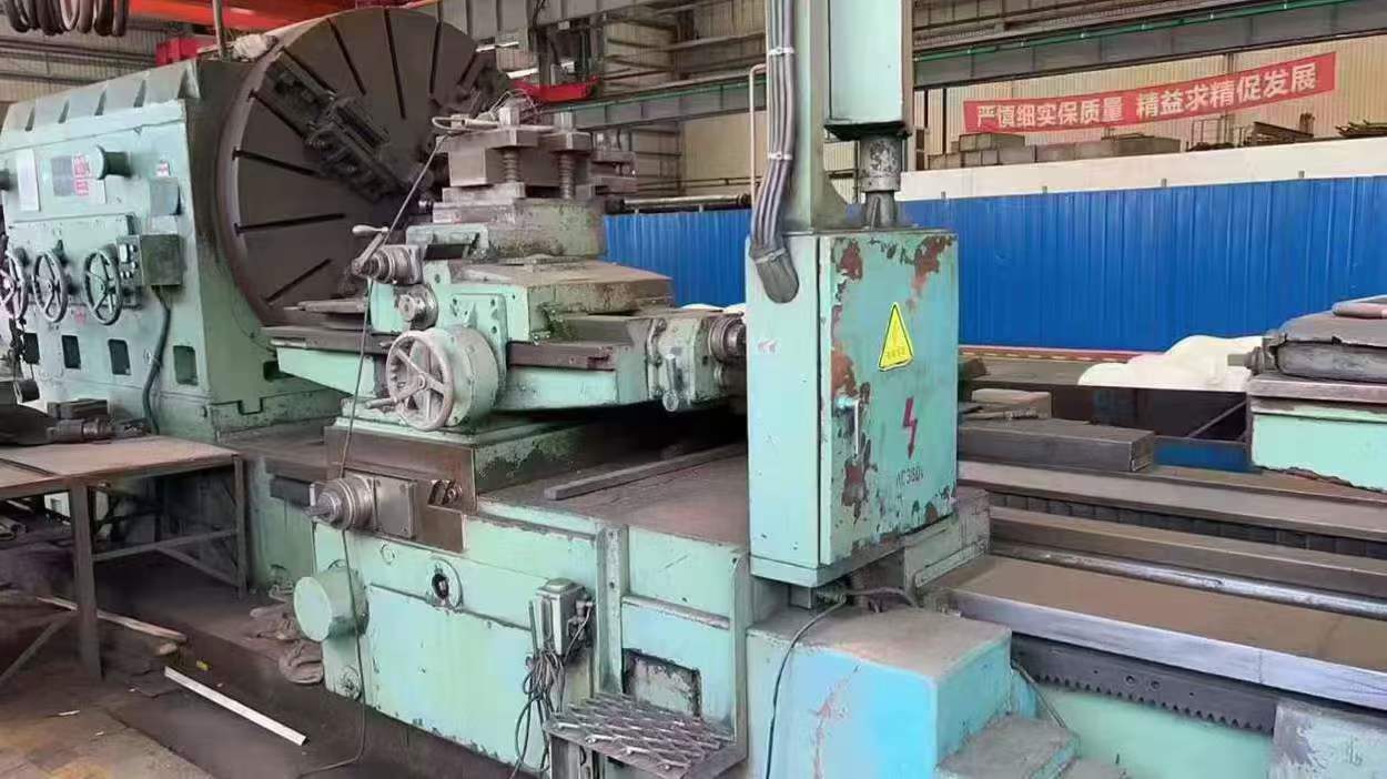 Japanese Fuji Seiki 2×20 m heavy-duty horizontal lathe! Guide rails 1.6 m long! Capacity 40 tons! Dual knife holders.