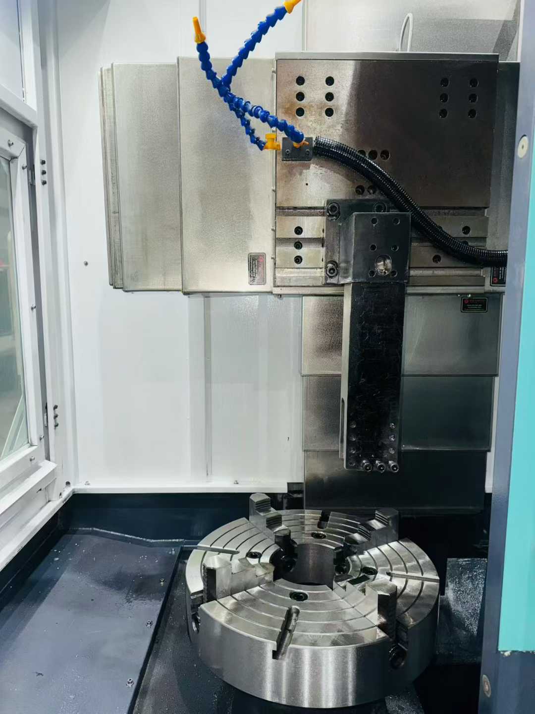High-speed CNC lathe.