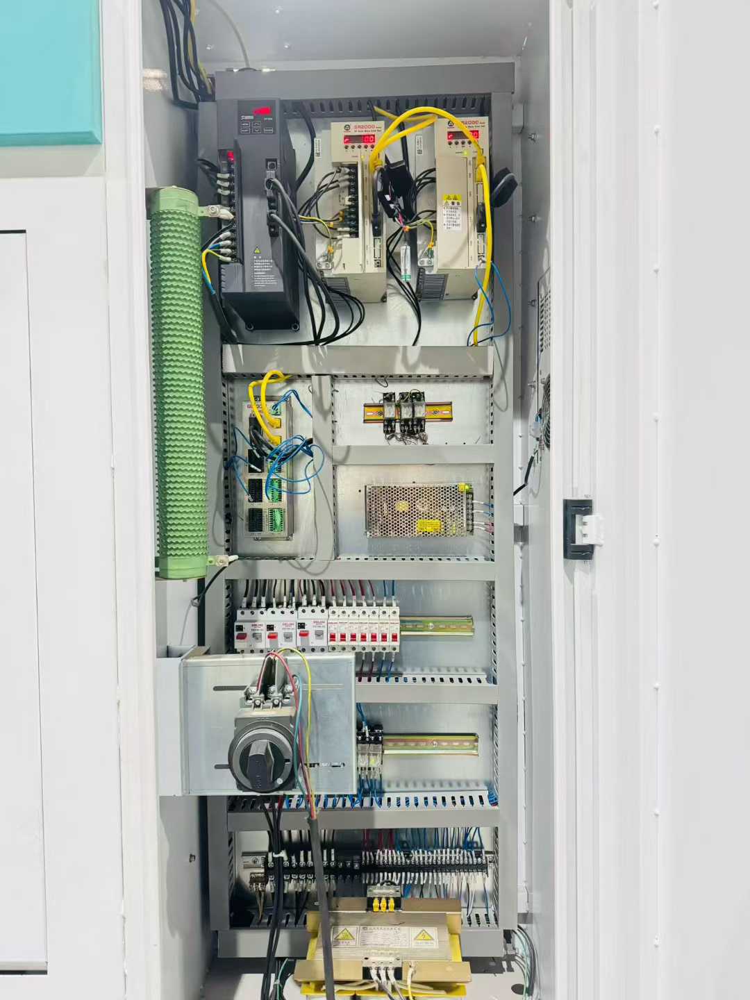 High-speed CNC lathe.