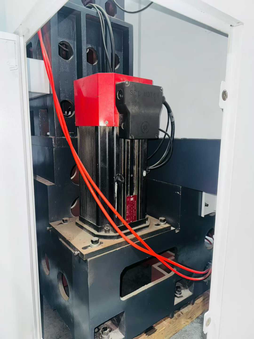 High-speed CNC lathe.