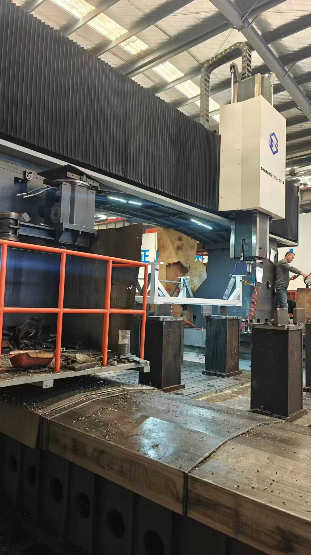 CNC moving column gantry milling machine.