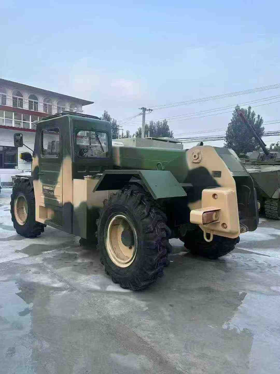 Retractable fork loader.