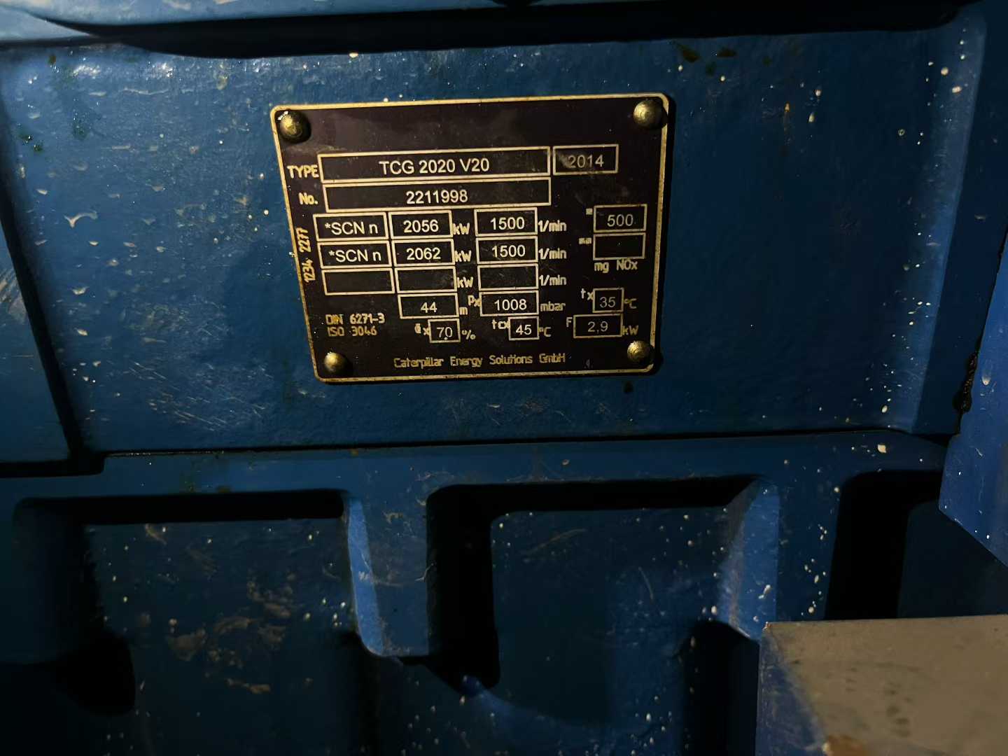 2000kw-MWM Natural gas generator set. 50Hz，10500V。