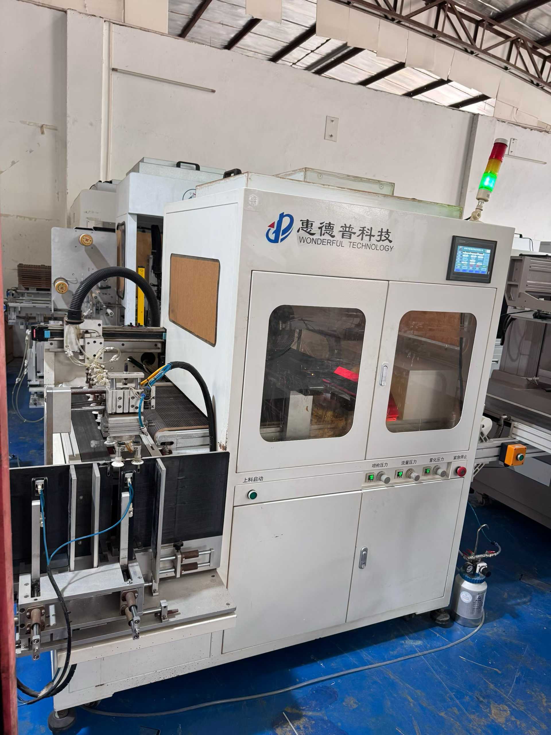 23-year-old Huidepu Dual Plasma Coating Machine, single nozzle, web width of 600mm, fully automatic loading and unloading.