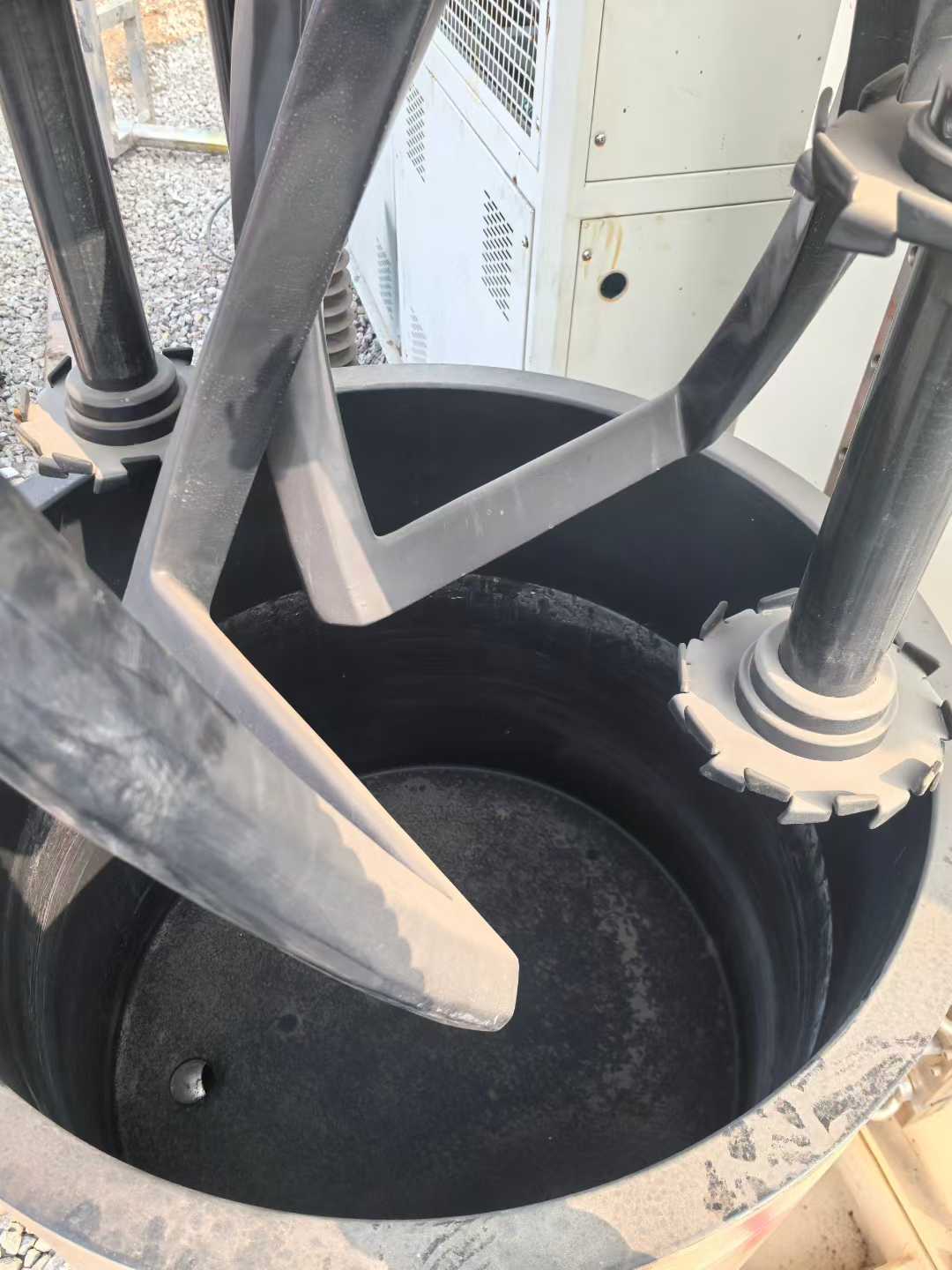 2 units of the 200L dual planetary vacuum mixer, with outer stainless steel 304 cylinders lined with Hara material.