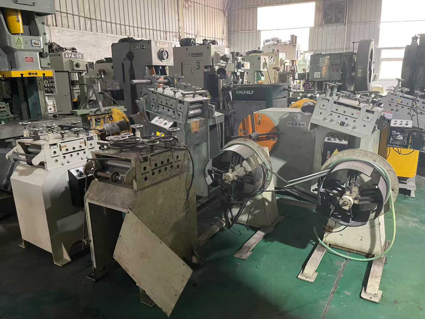Press machine peripheral equipment, feeding devices, leveling machines, second-hand press machines, high-speed press machines, and more.