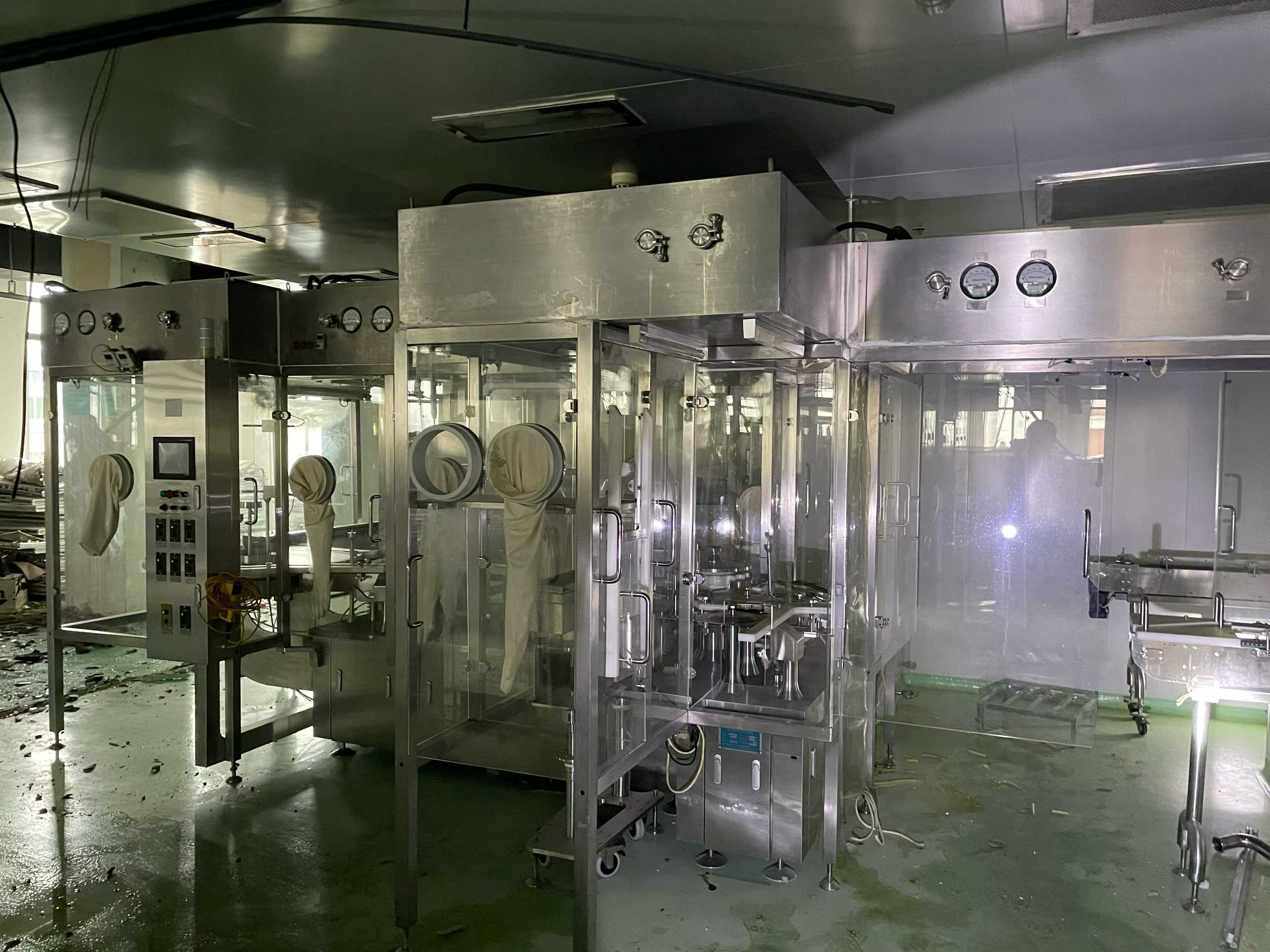 Ultrasonic bottle washing, tunnel sterilization.