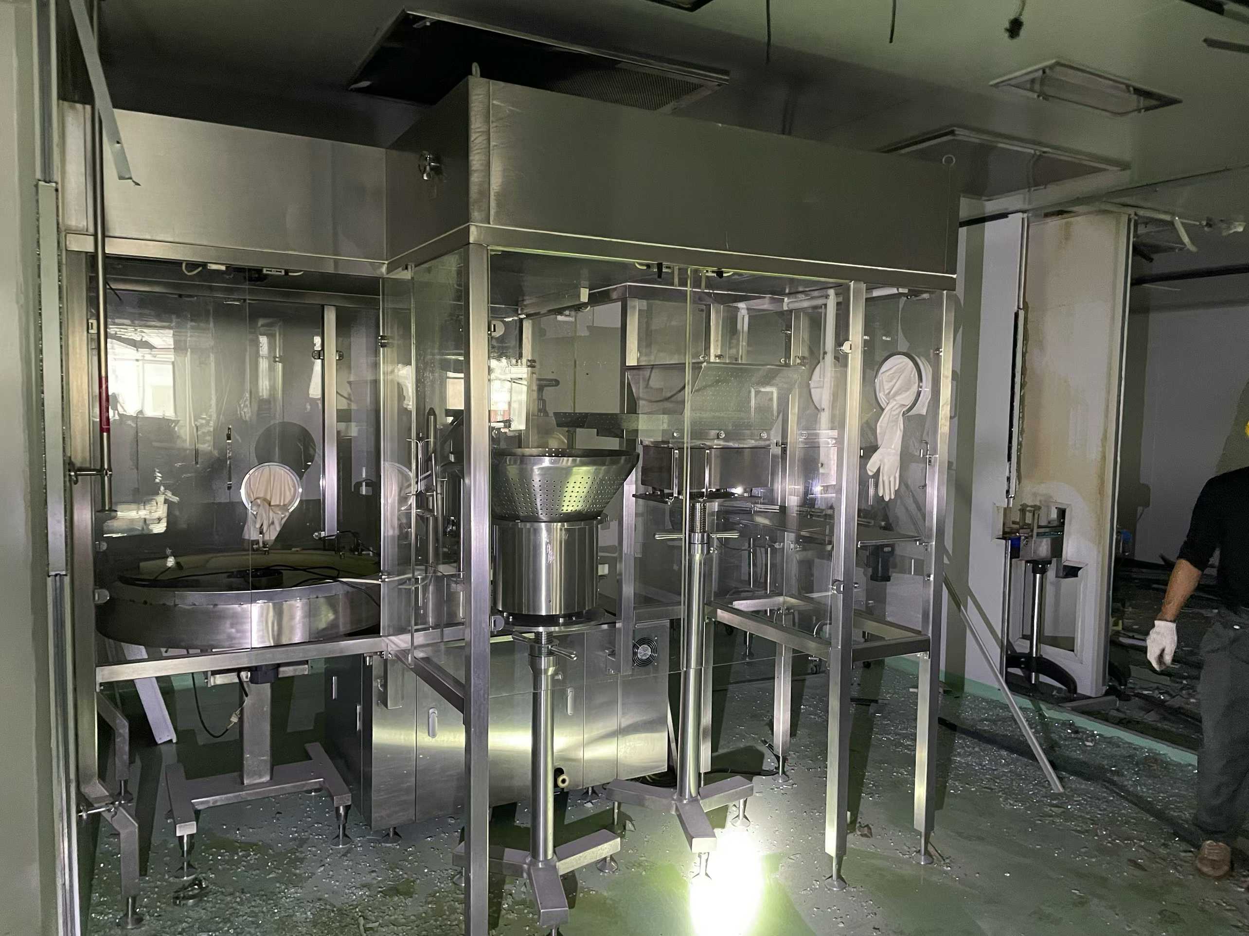 Ultrasonic bottle washing, tunnel sterilization.