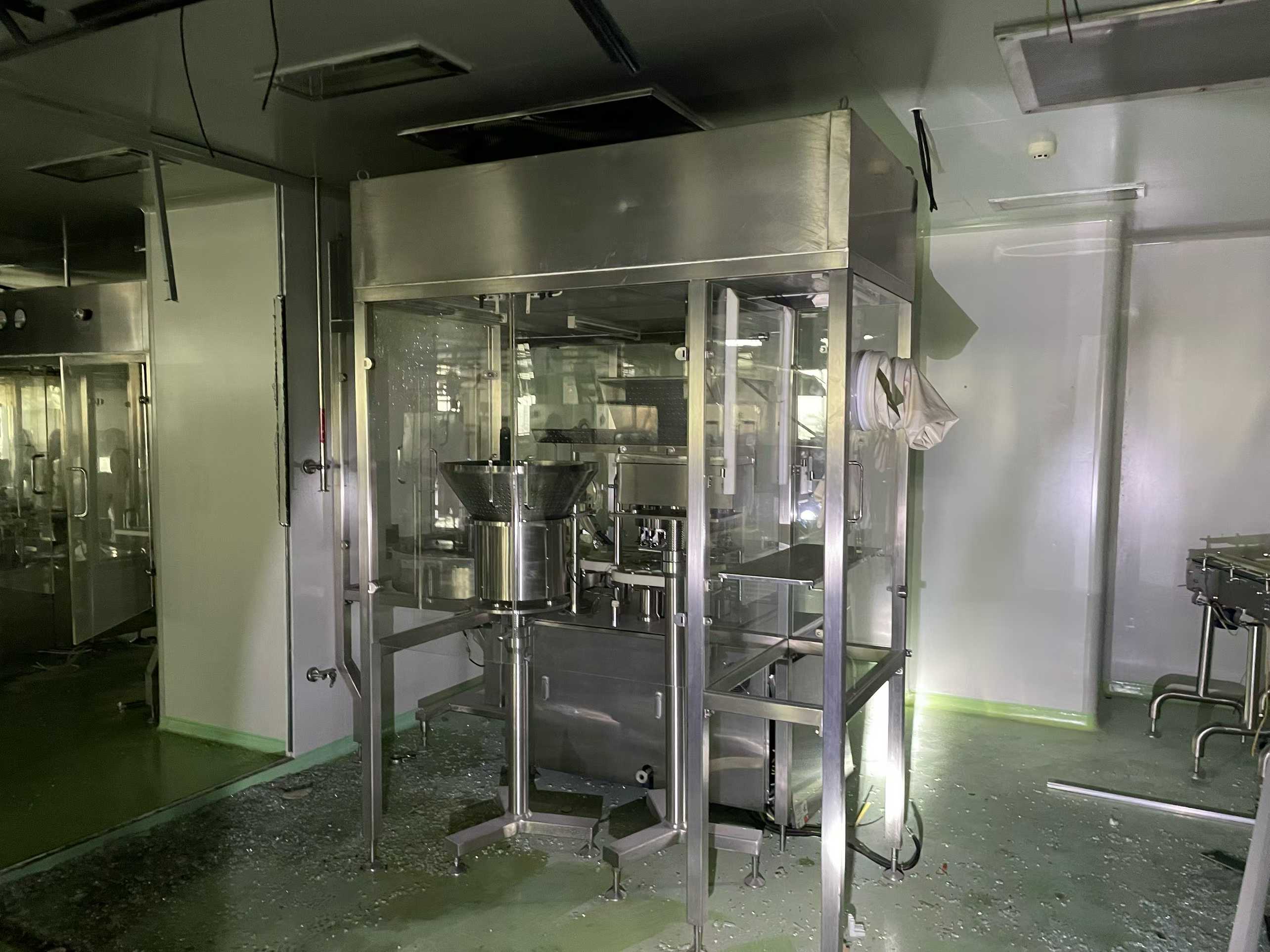 Ultrasonic bottle washing, tunnel sterilization.