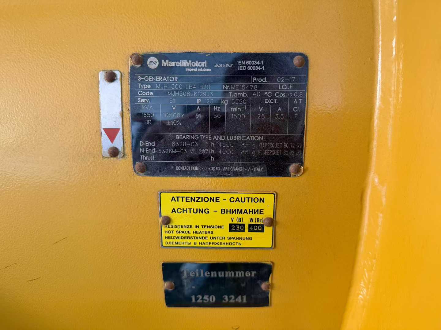 Brand new, never used. American Caterpillar CAT CG170-12 type 1200kW natural gas generator set, 50 Hz, 10500V. Brand new quality, second-hand price.