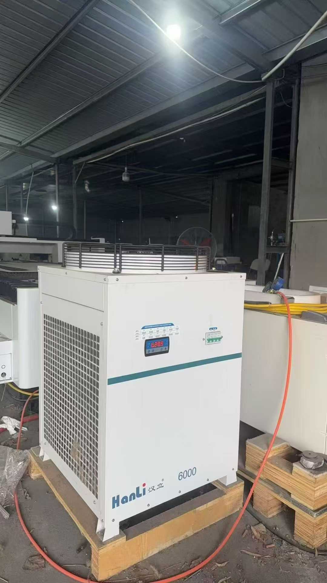 Laser cutting machine.