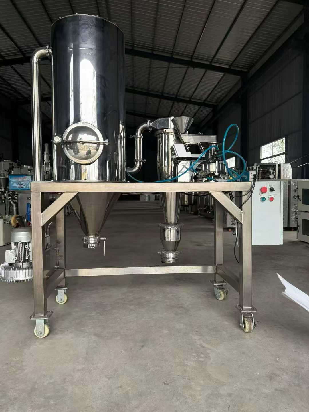 One set of Type 15 China National Pharmaceutical Longli Tianmu Fluid Jet Crusher, and one set of Wuxi Xinli 100 Type Fluid Jet Crusher.