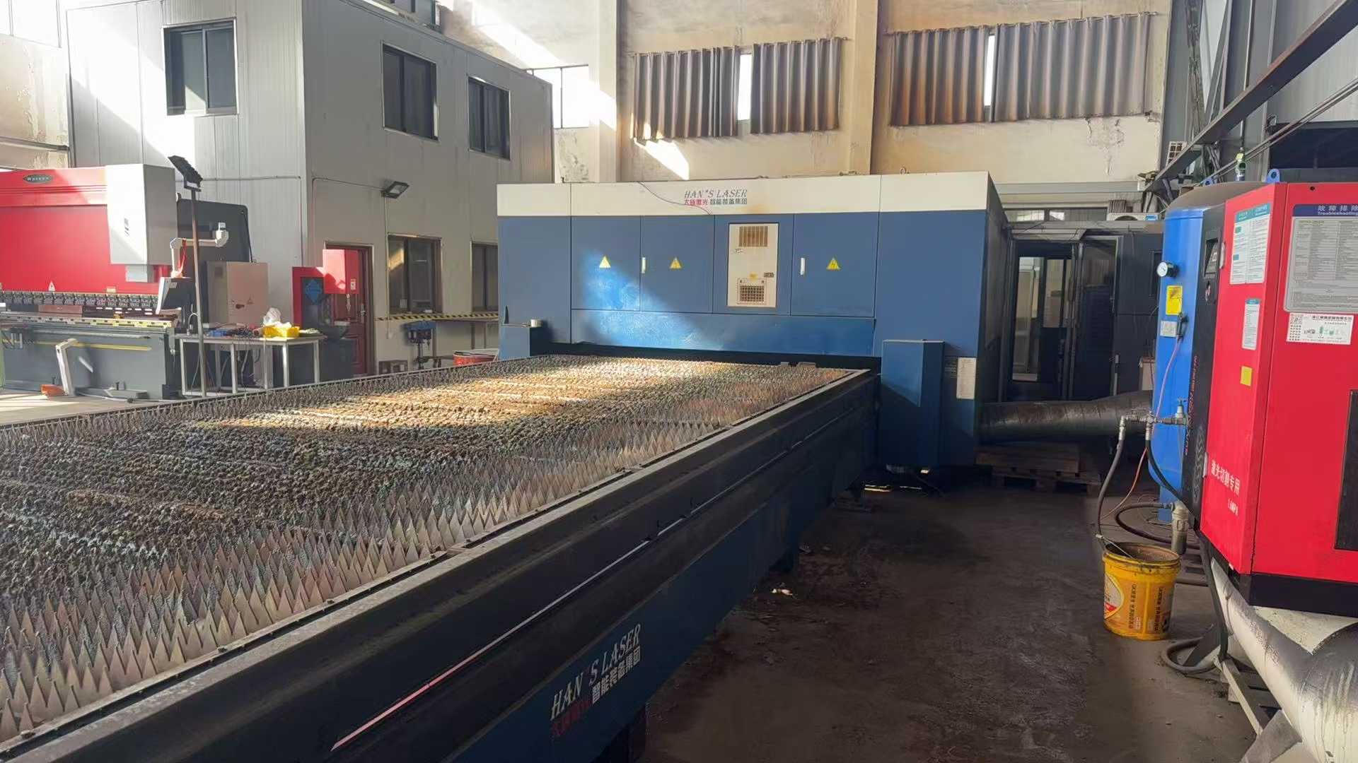 Laser cutting machine.