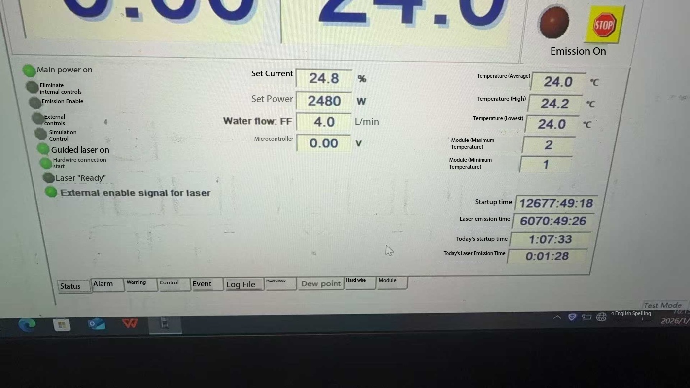 Laser cutting machine.
