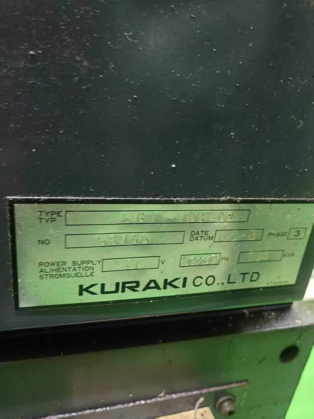 Japanese KURAKI-KBT-13 horizontal boring and milling machine.