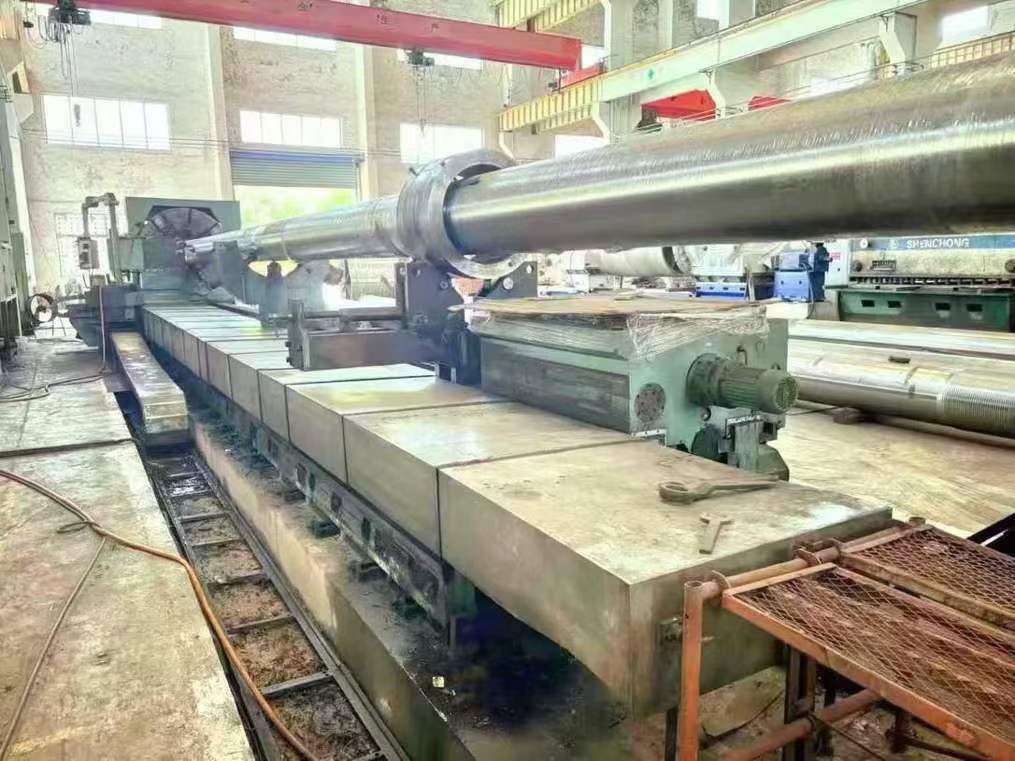 A 2-meter x 14-meter CNC horizontal lathe.