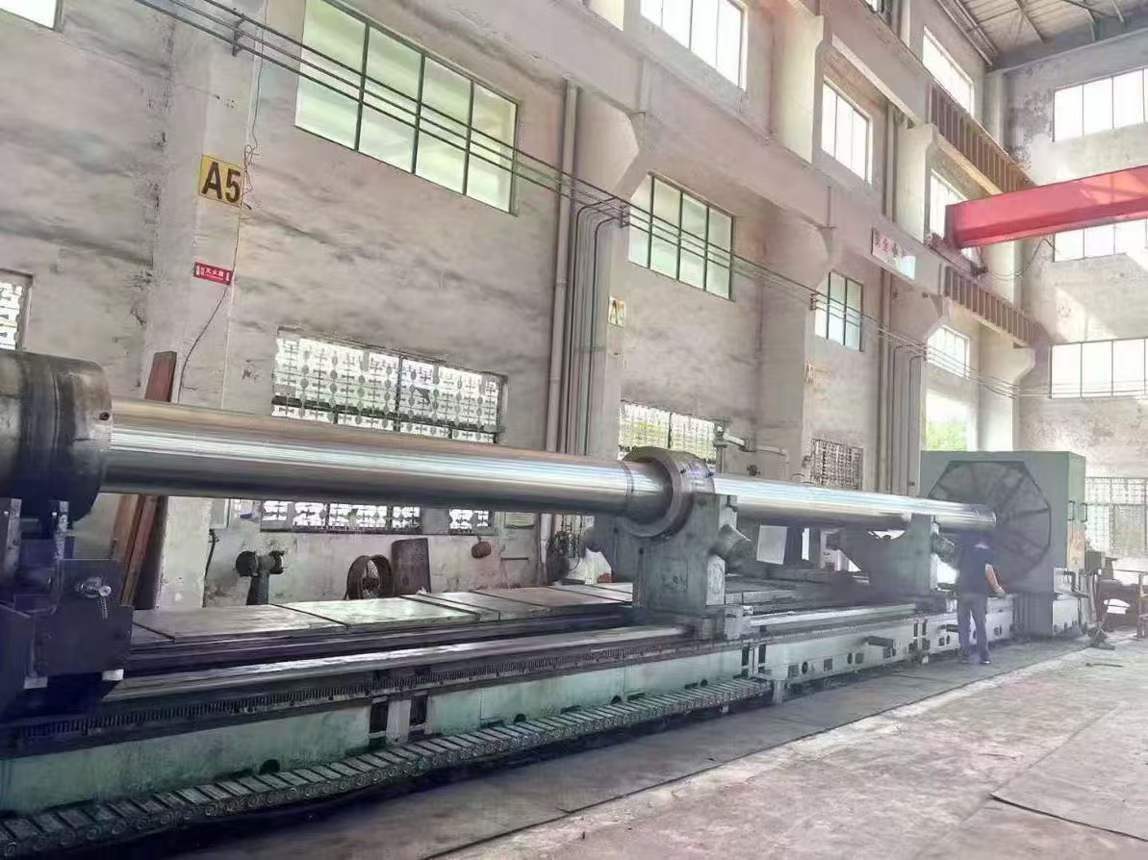 A 2-meter x 14-meter CNC horizontal lathe.