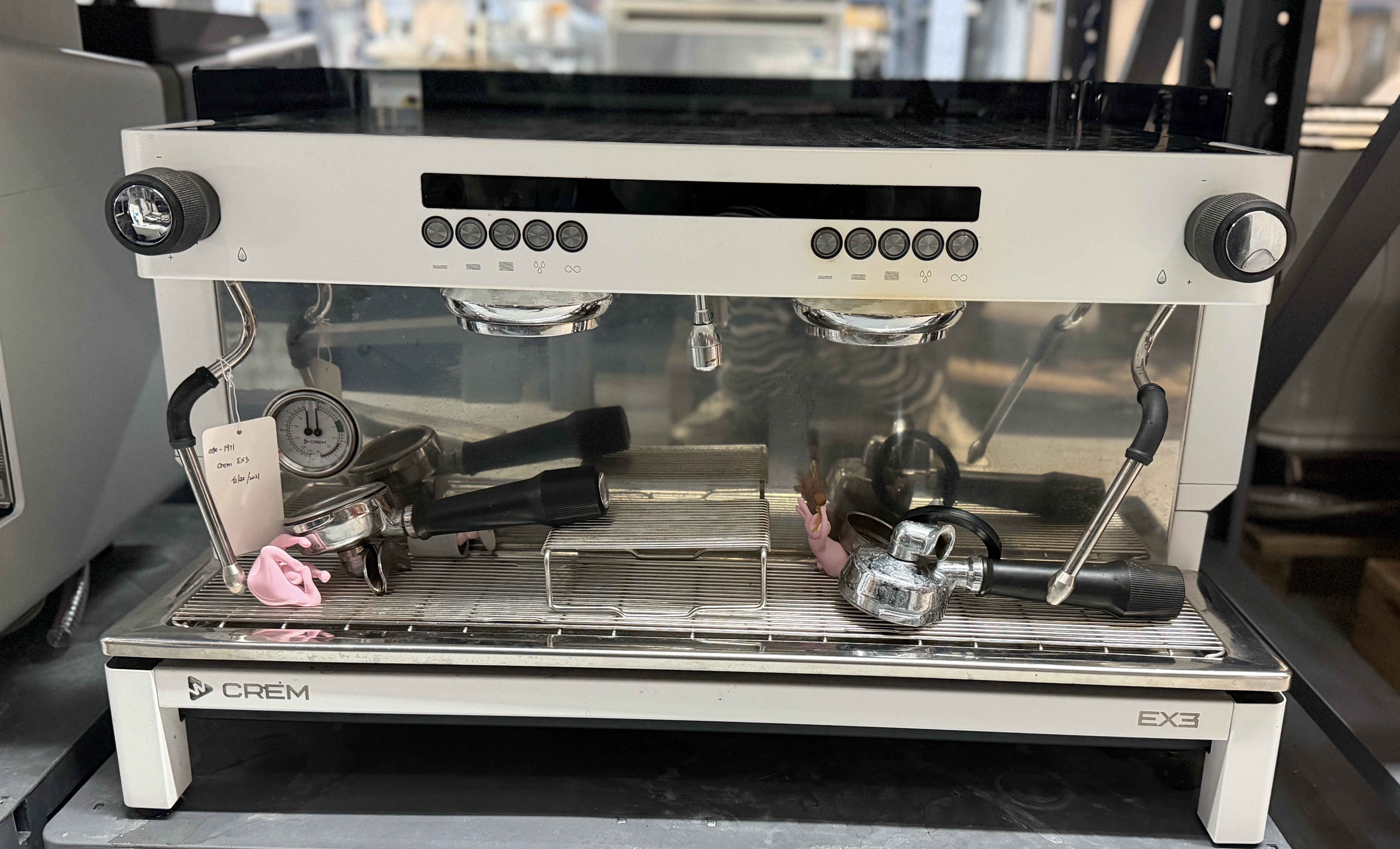 A Spanish-imported Cremex3 coffee machine!