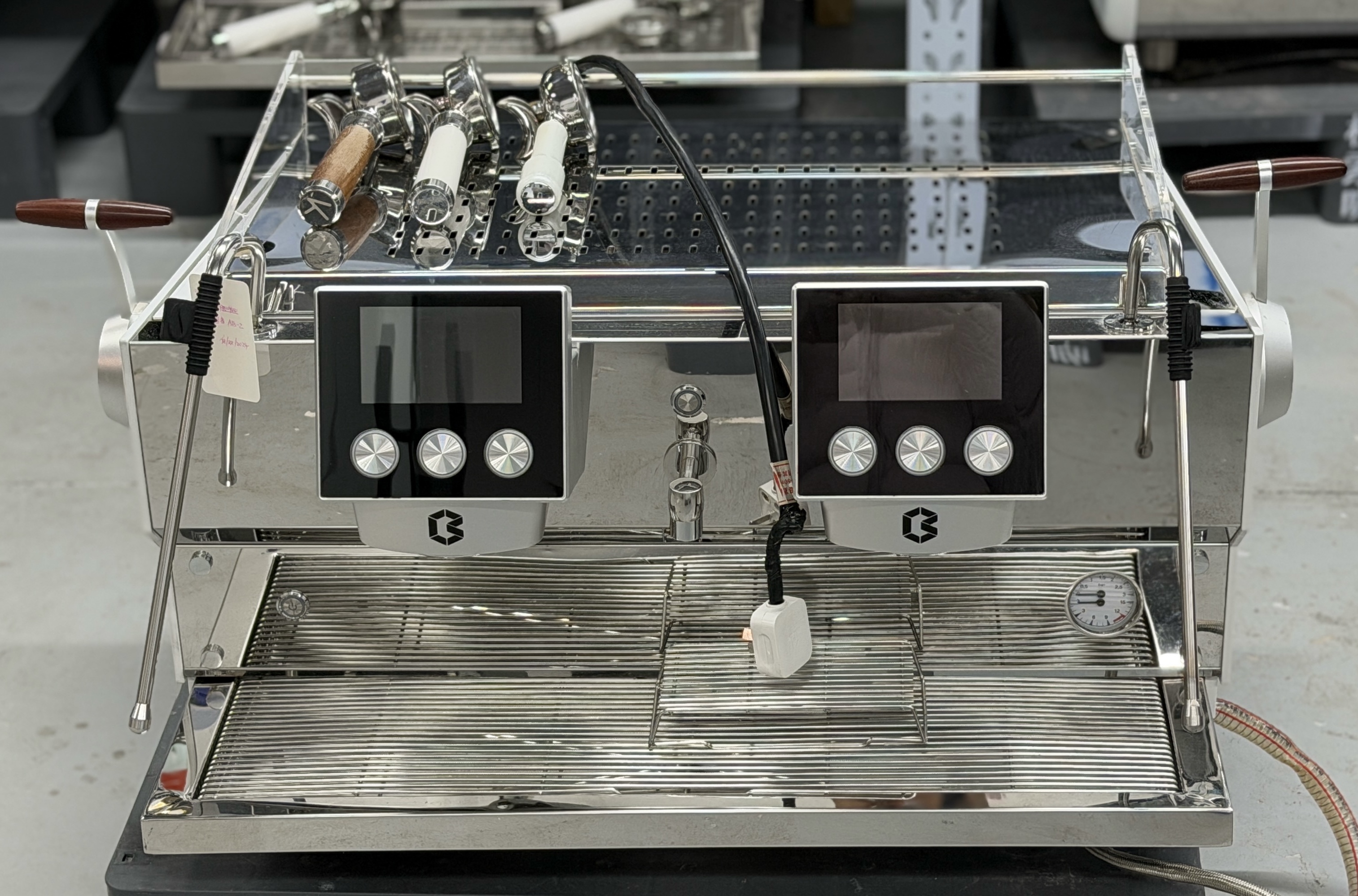 2024 Saint-Biquet Dual-Head Semi-Automatic Coffee Machine.