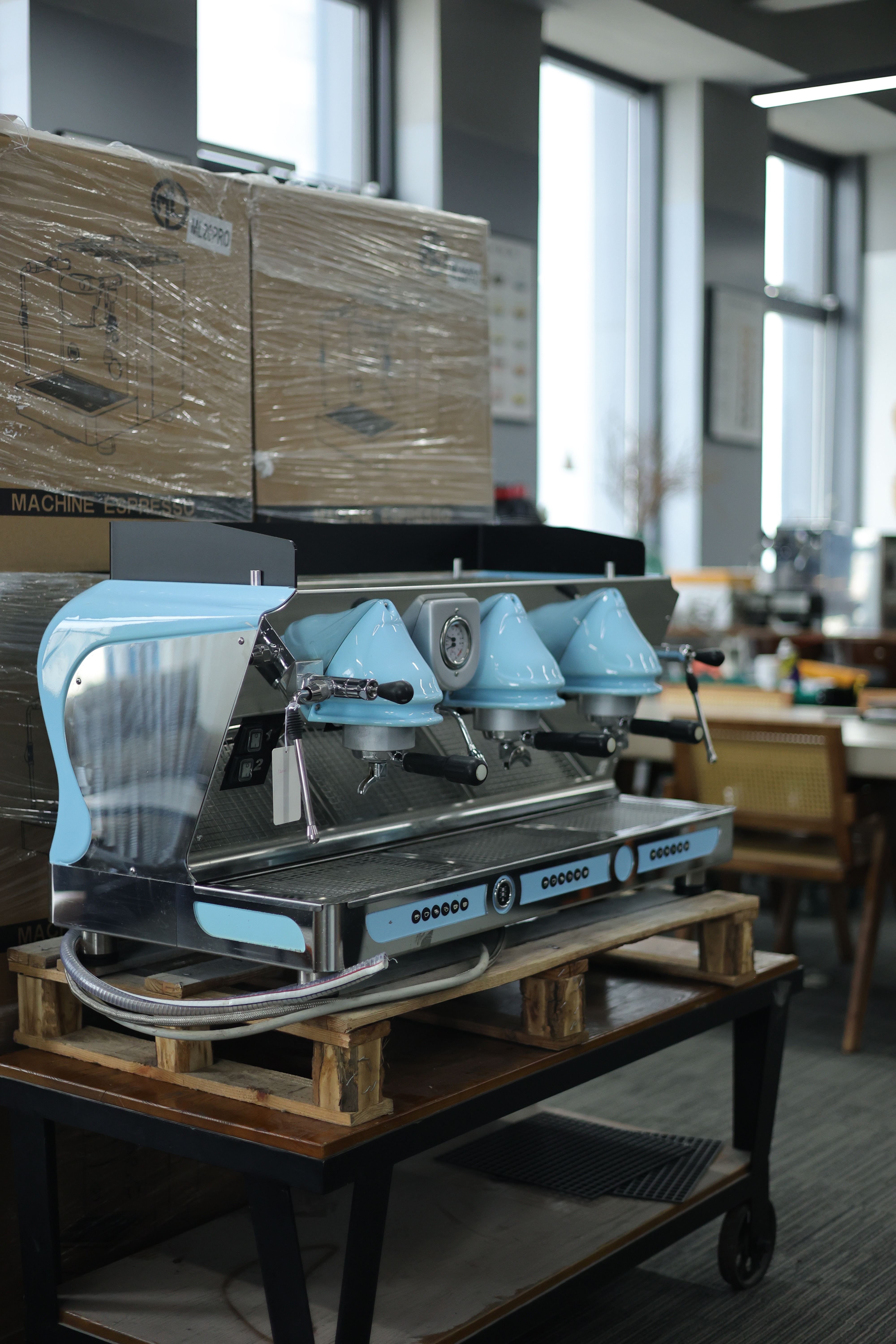 A three-head Italian GA coffee machine!