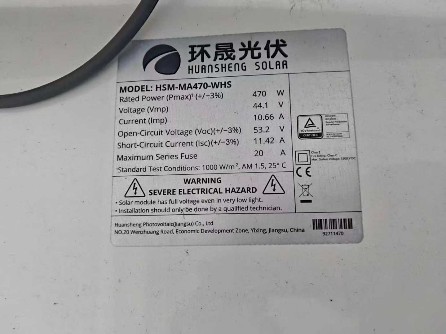 Stacked tile module Hengsheng 470 watts, 5,000 pieces in stock.