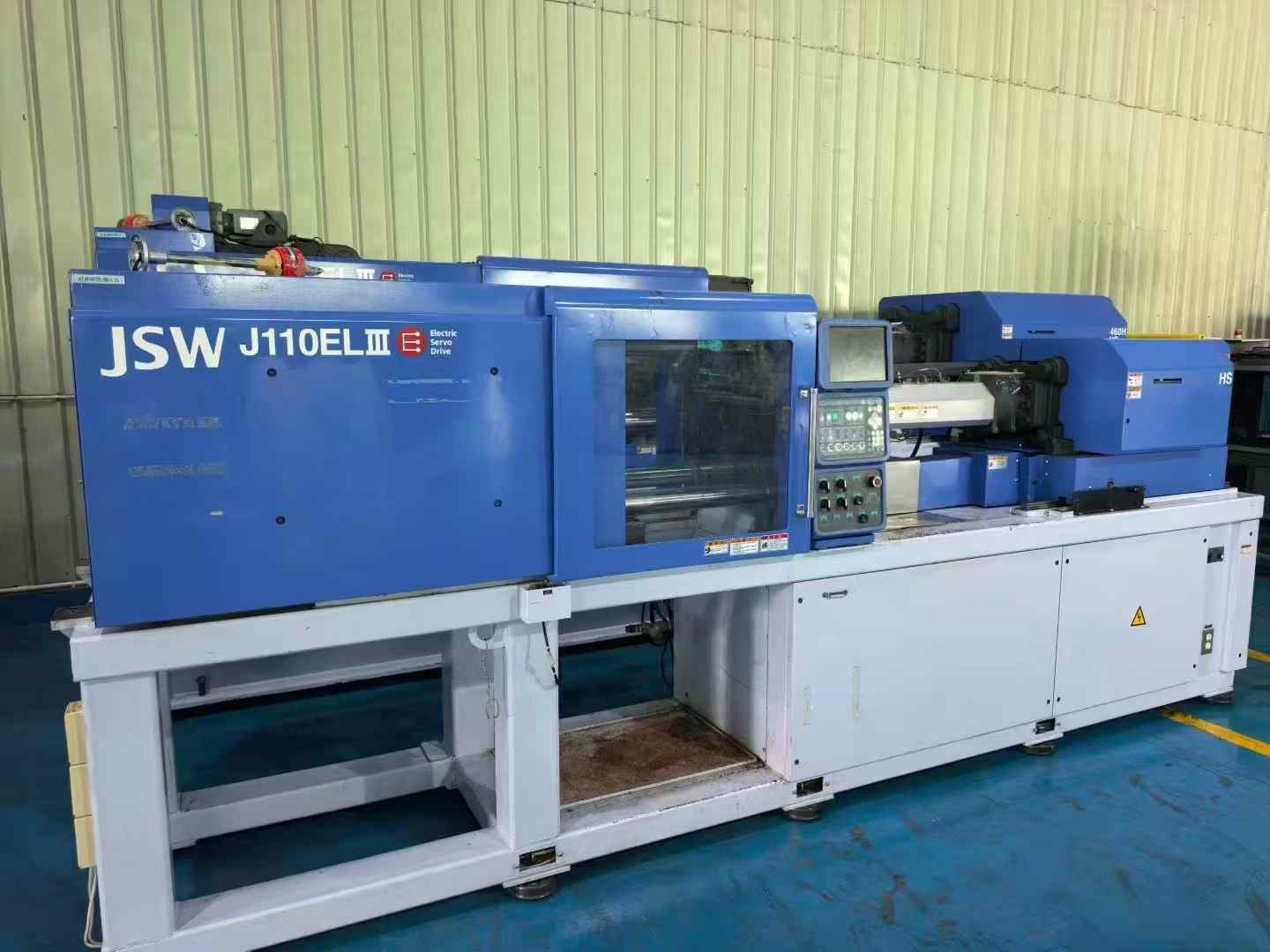 JSW injection molding machines 450ELlll, 350ELlll, 280ELlll, 220ELlll, 180ELlll, 110ELlll.