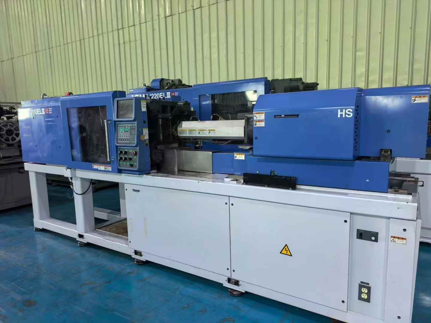 JSW injection molding machines 450ELlll, 350ELlll, 280ELlll, 220ELlll, 180ELlll, 110ELlll.